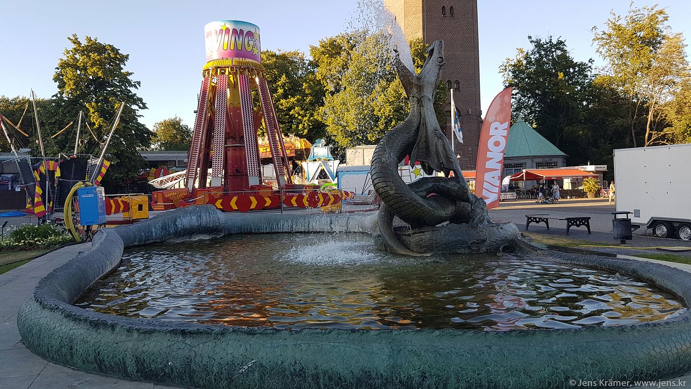 Amusement park near the water tower Trelleborg
